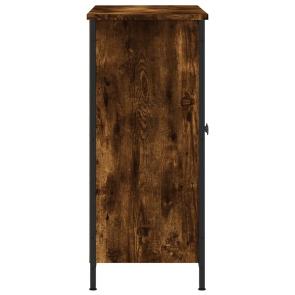 vidaXL Skjenk røkt eik 100x33x75 cm konstruert tre