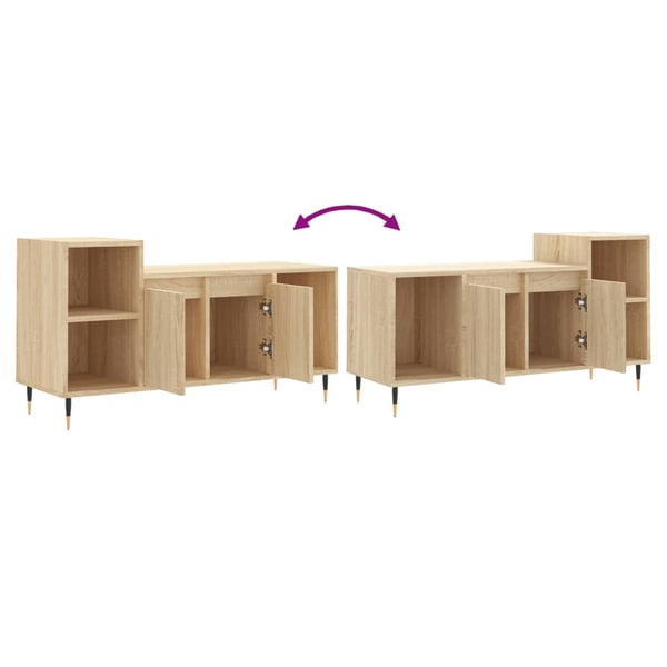 vidaXL TV-benk sonoma eik 100x35x55 cm konstruert tre