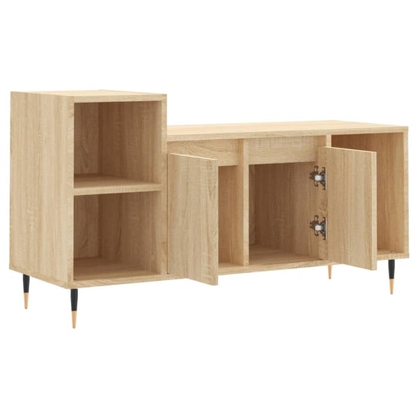 vidaXL TV-benk sonoma eik 100x35x55 cm konstruert tre