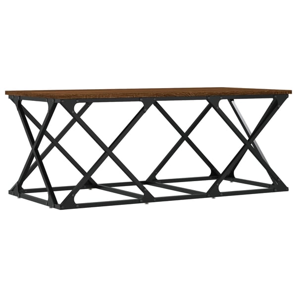 vidaXL sofabord 100x49x40 cm konstrueret træ brun egetræsfarve