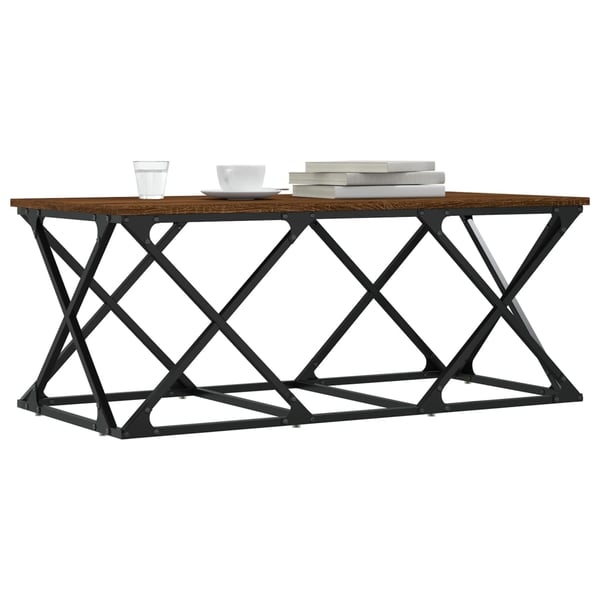 vidaXL sofabord 100x49x40 cm konstrueret træ brun egetræsfarve