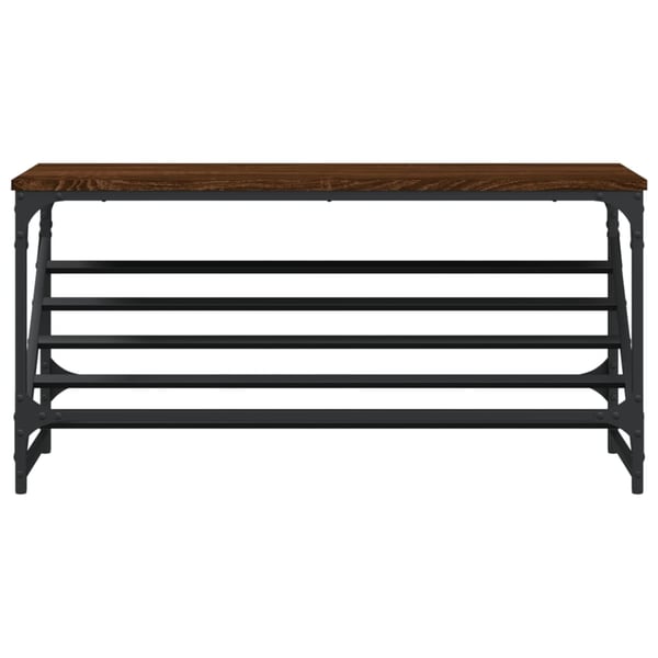 vidaXL Skohylle brun eik 90x30x45 cm konstruert tre