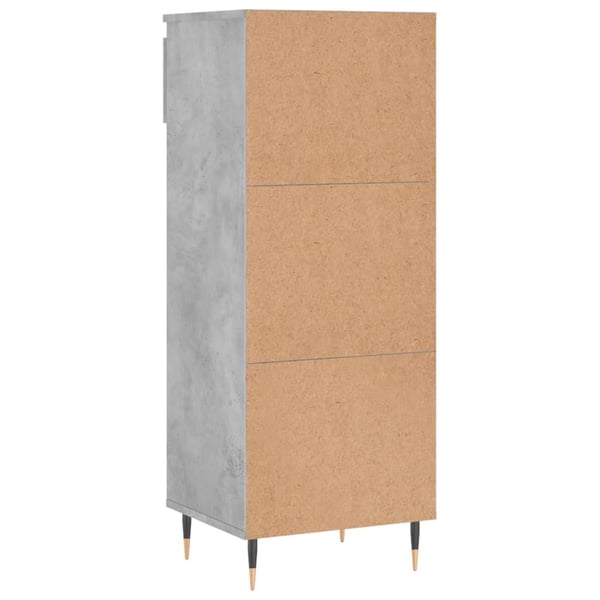 vidaXL Skoskap betonggrå 40x36x105 cm konstruert tre