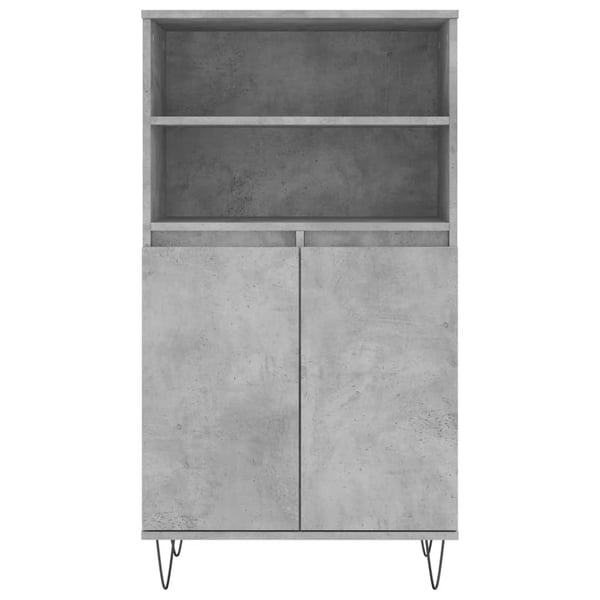 vidaXL Highboard betonggrå 60x36x110 cm konstruert tre