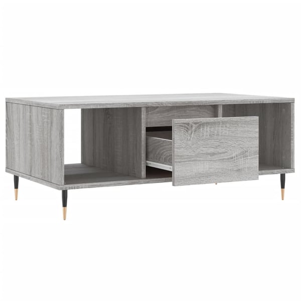 vidaXL Salongbord grå sonoma 90x50x36,5 cm konstruert tre