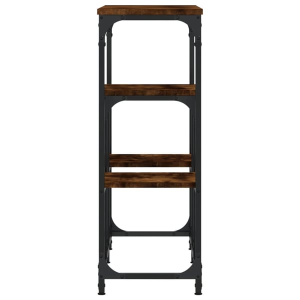 vidaXL Konsollbord røkt eik 89,5x28x76 cm konstruert tre