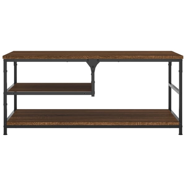 vidaXL sofabord 90x49x40 cm konstrueret træ brun egetræsfarve