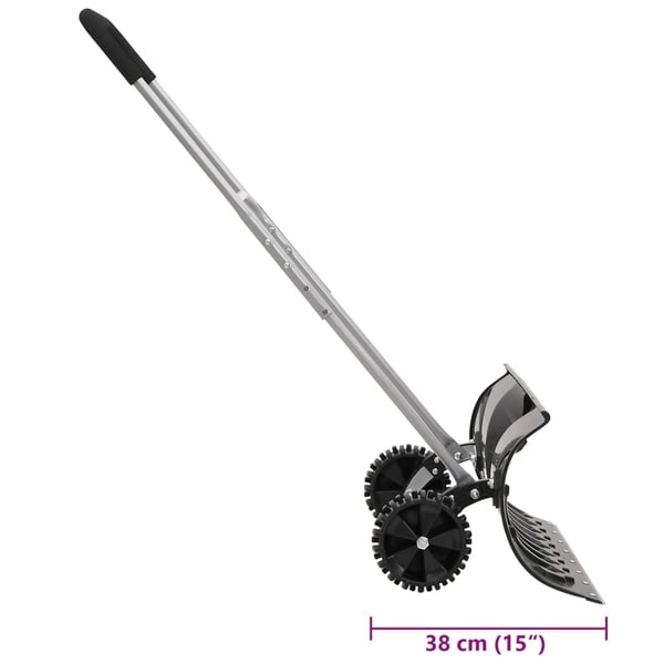 vidaXL Lumikola jatkovarrella musta 66 cm teräksinen aura