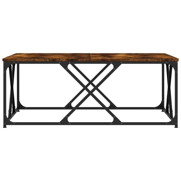 vidaXL Salongbord røkt eik 100x100x40 cm konstruert tre