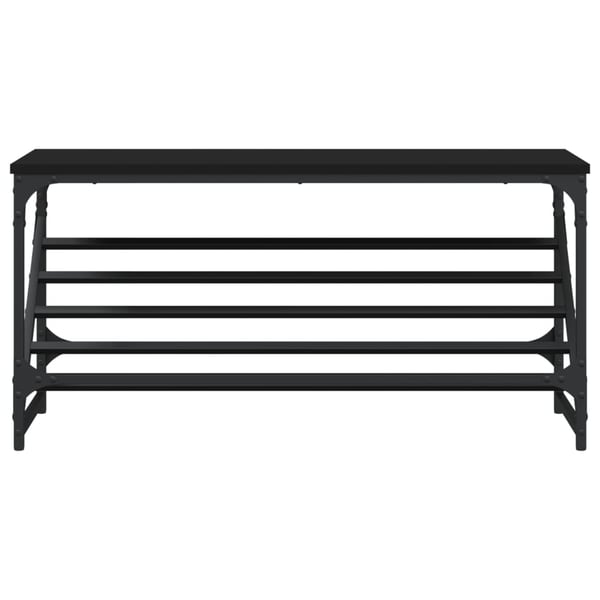 vidaXL Skohylle svart 90x30x45 cm konstruert tre
