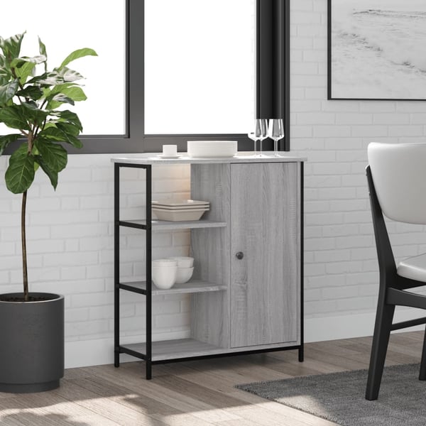 vidaXL Senkki harmaa Sonoma 70x30x80 cm tekninen puu