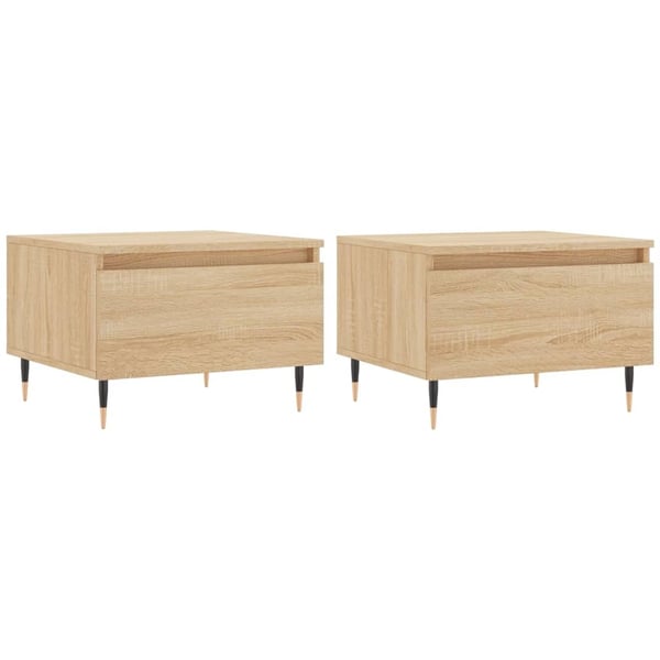 vidaXL Salongbord 2 stk sonoma eik 50x46x35 cm konstruert tre
