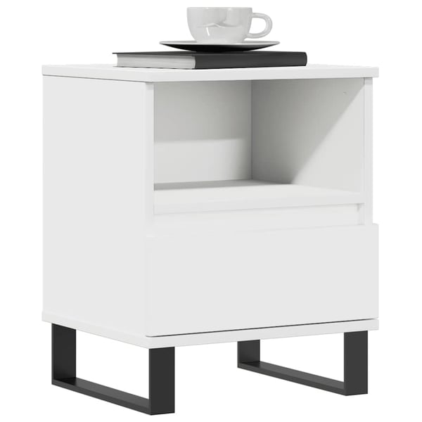 vidaXL Nattbord 2 stk hvit 40x35x50 cm konstruert tre