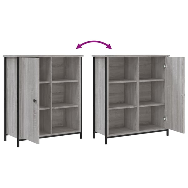 vidaXL Senkki harmaa Sonoma 70x30x80 cm tekninen puu