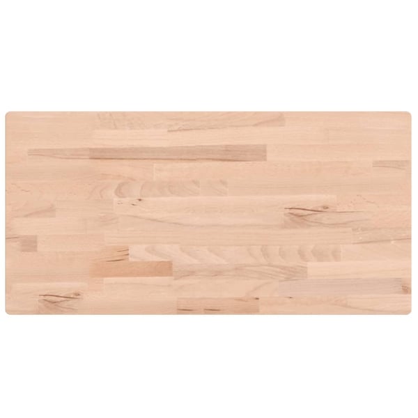 vidaXL Benkeplate til bad 100x50x1,5 cm heltre bøketre