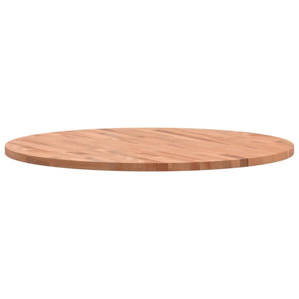 vidaXL Bordplate Ø90x2,5 cm rund heltre bøketre