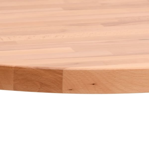 vidaXL Bordplate Ø40x4 cm rund heltre bøketre