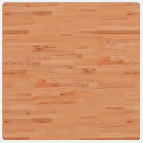 vidaXL Bordplate 90x90x2,5 cm firkantet heltre bøketre