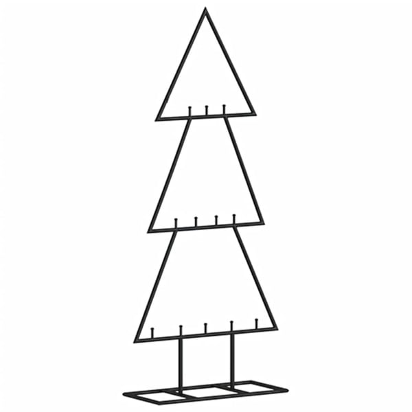 vidaXL dekorativt juletræ 60 cm metal sort