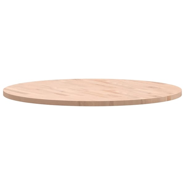 vidaXL Bordplate Ø90x2,5 cm rund heltre bøketre