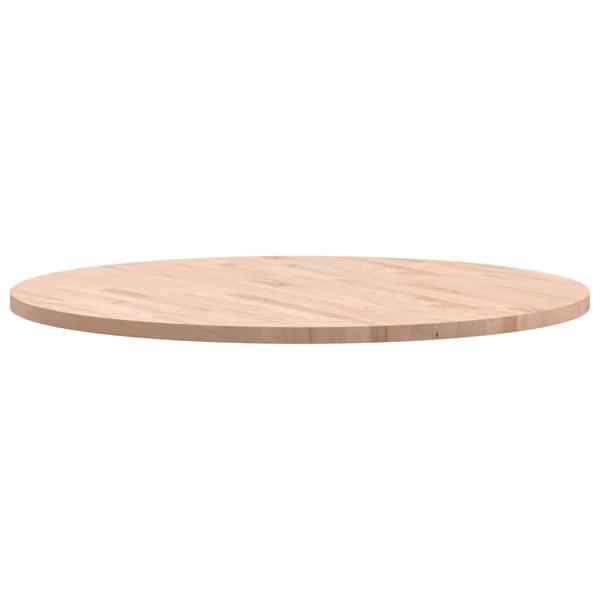 vidaXL Bordplate Ø90x2,5 cm rund heltre bøketre