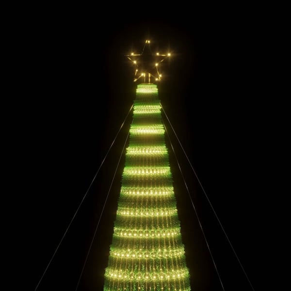 vidaXL lysende juletræ 1544 LED'er 500 cm varmt hvidt lys