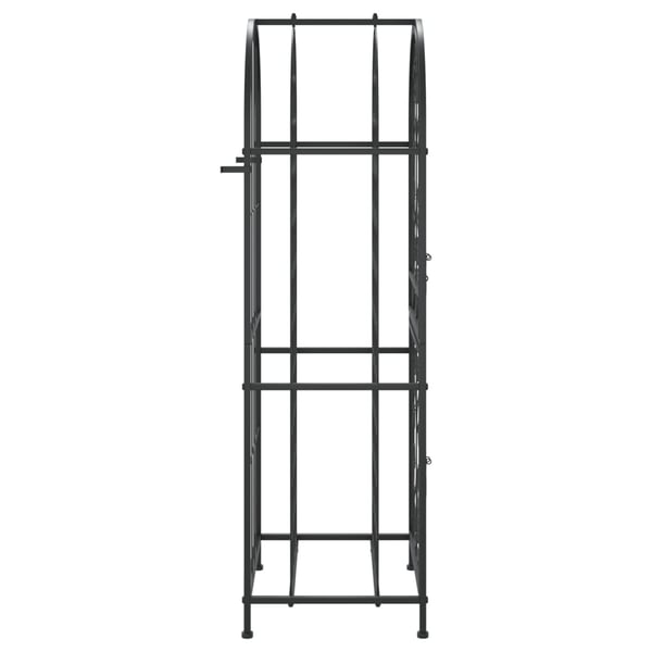 vidaXL Viinipulloteline 41 pullolle musta 45x36x120 cm takorauta