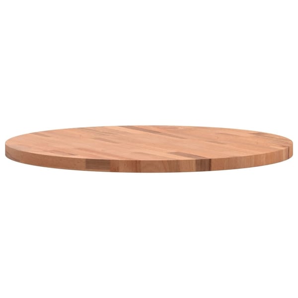 vidaXL Bordplate Ø60x2,5 cm rund heltre bøketre