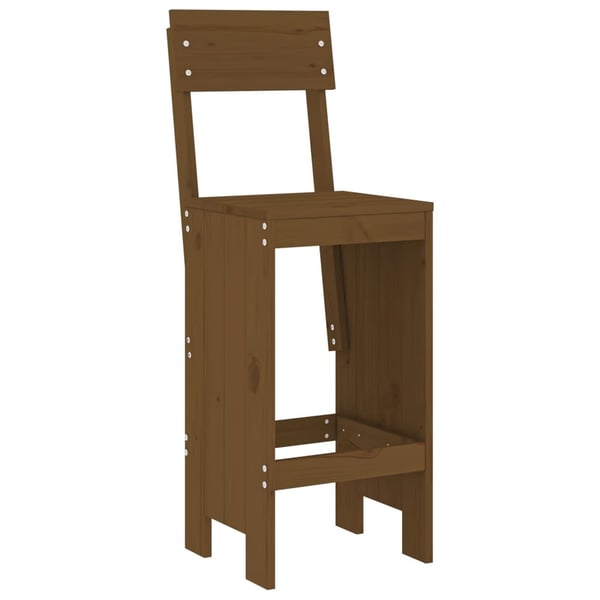 vidaXL Hagebarsett 9 deler honningbrun heltre furu