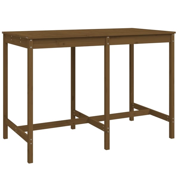 vidaXL Hagebarsett 7 deler honningbrun heltre furu