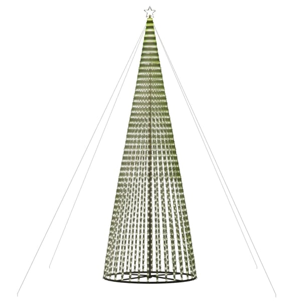 vidaXL LED Juletre 1544 LEDs Kald Hvit 500 cm