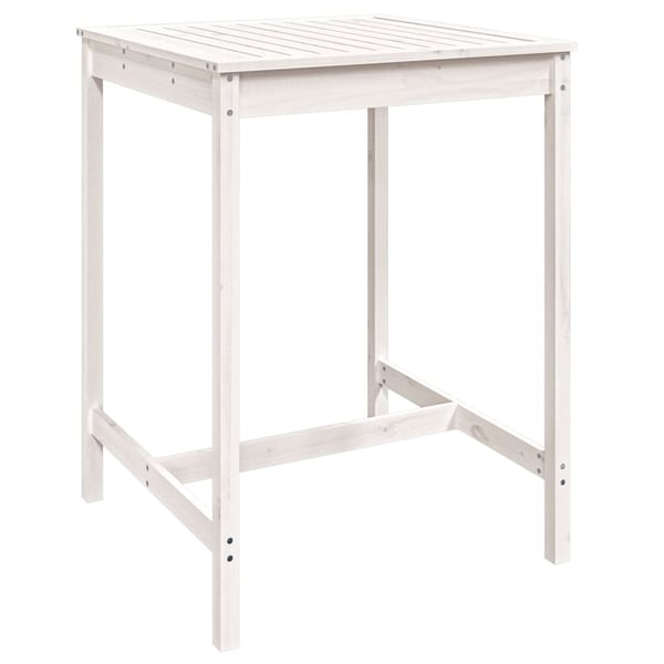 vidaXL Hagebarsett 3 deler hvit heltre furu