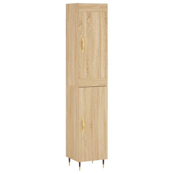 vidaXL Highboard sonoma eik 34,5x34x180 cm konstruert tre