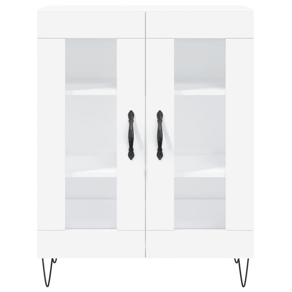 vidaXL Highboard hvit 69,5x34x180 cm konstruert tre