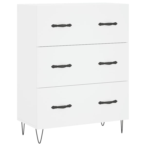 vidaXL Highboard hvit 69,5x34x180 cm konstruert tre
