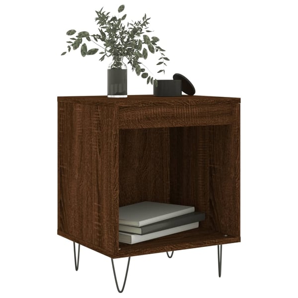 vidaXL Nattbord brun eik 40x35x50 cm konstruert tre