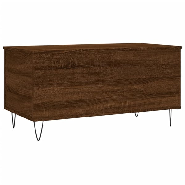 vidaXL Salongbord brun eik 90x44,5x45 cm konstruert tre