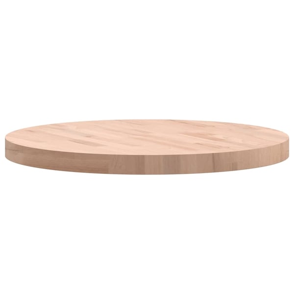 vidaXL Bordplate Ø60x4 cm rund heltre bøketre