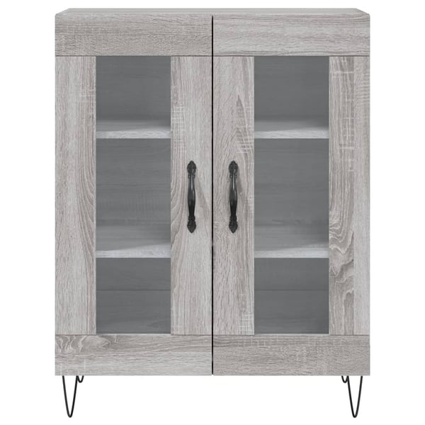 vidaXL Highboard grå sonoma 69,5x34x180 cm konstruert tre