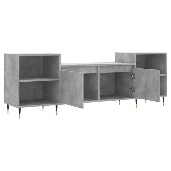 vidaXL TV-taso betoninharmaa 160x35x55 cm tekninen puu