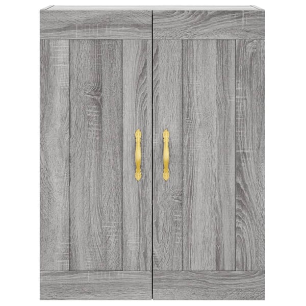 vidaXL Highboard grå sonoma 69,5x34x180 cm konstruert tre