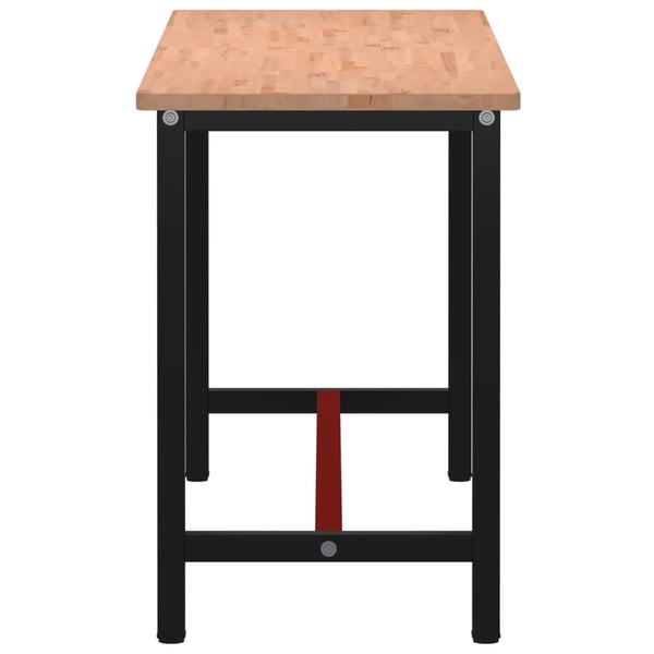 vidaXL Työpenkki 180x55x81,5 cm täysi pyökki ja metalli