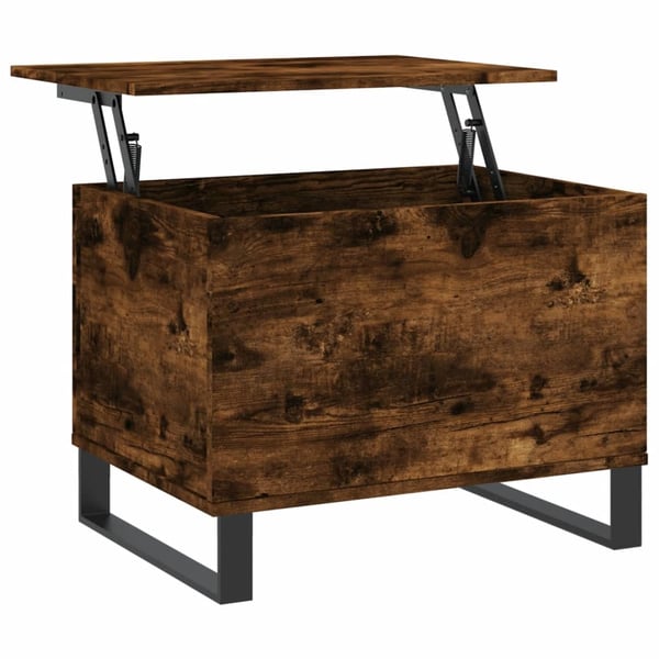 vidaXL Salongbord røkt eik 60x44,5x45 cm konstruert tre