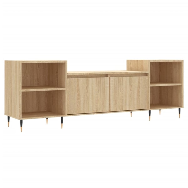 vidaXL TV-benk sonoma eik 160x35x55 cm konstruert tre