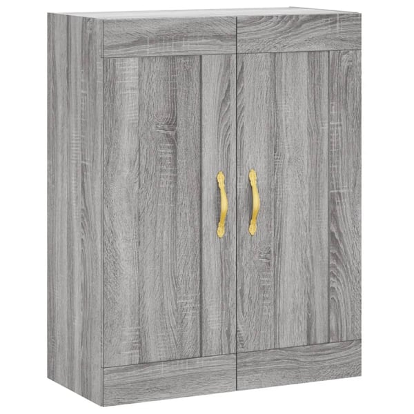 vidaXL Kaappi harmaa Sonoma 69,5x34x180 cm tekninen puu