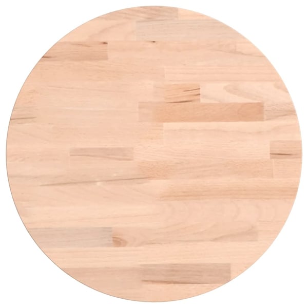 vidaXL Bordplate Ø30x4 cm rund heltre bøketre