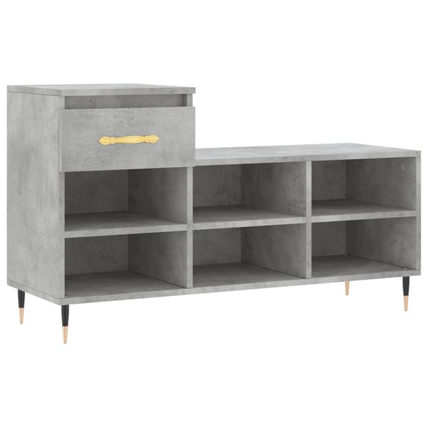 vidaXL skoreol 102x36x60 cm konstrueret træ betongrå
