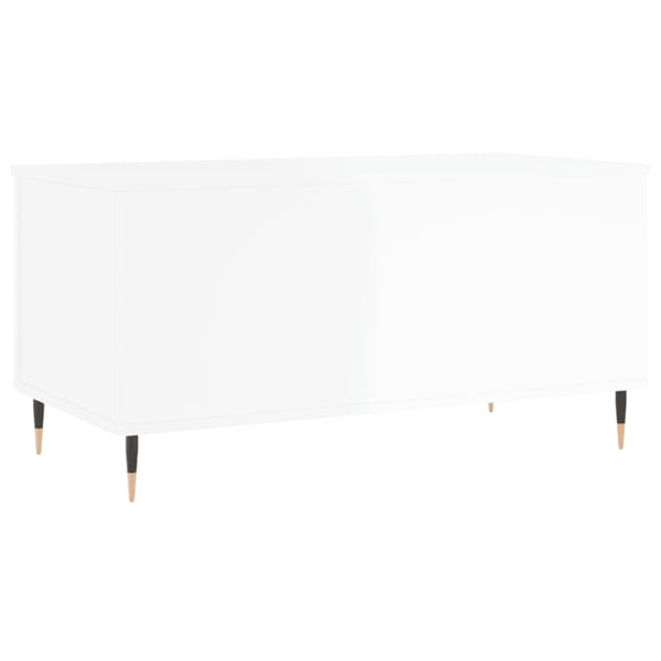 vidaXL Salongbord høyglans hvit 90x44,5x45 cm konstruert tre