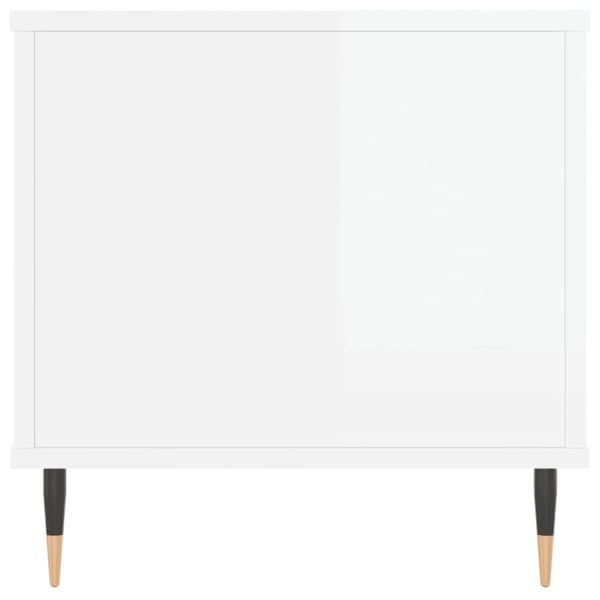 vidaXL Salongbord høyglans hvit 90x44,5x45 cm konstruert tre