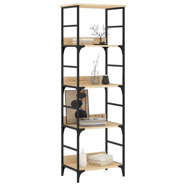 vidaXL bogreol 50x33x153 cm konstrueret træ sonoma-eg